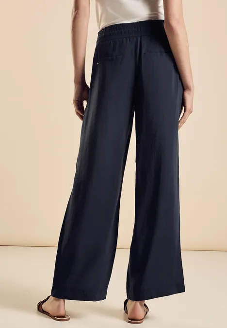 Wide Leg Hose deep blue
