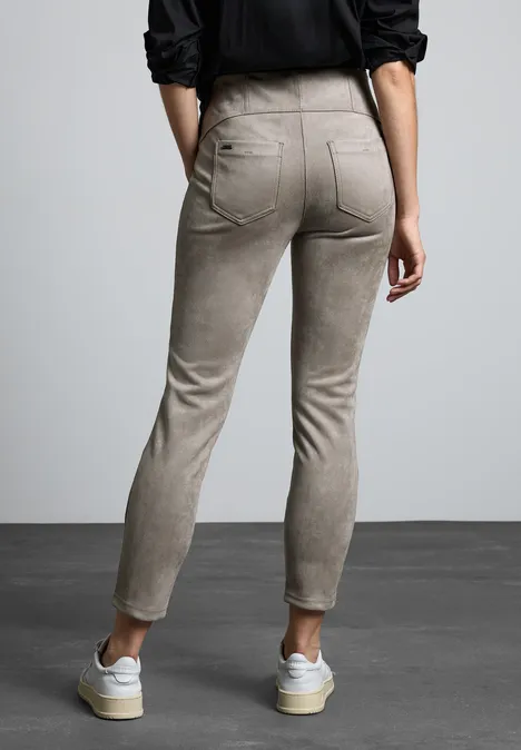 Hose im Verlours-Look ashen maple beige