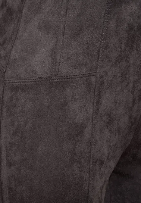 Hose im Verlours-Look dark oak brown