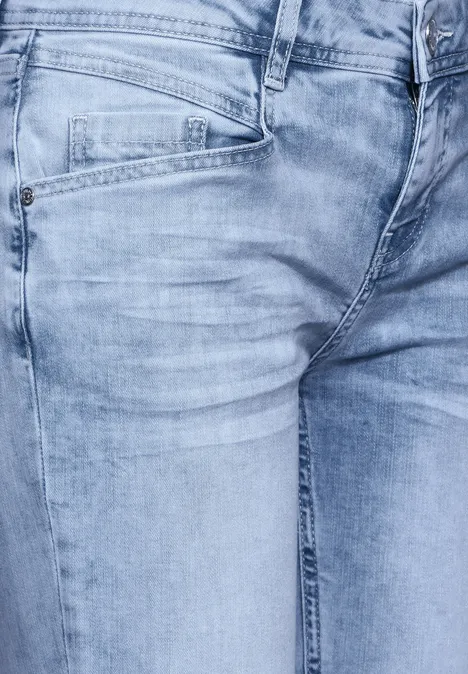 3/4 Jeans im Casual Fit Light Blue Random Wash