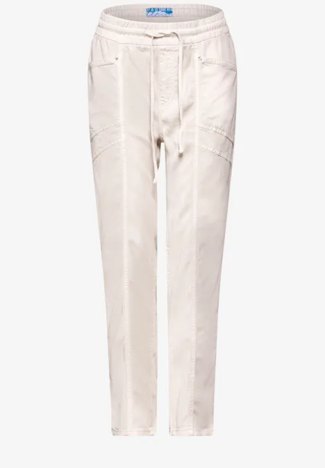 Bequeme Lyocell Jeans smooth sand beige wash