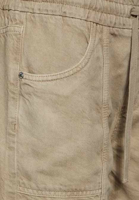 Jeans Shorts Safari Beige Wash