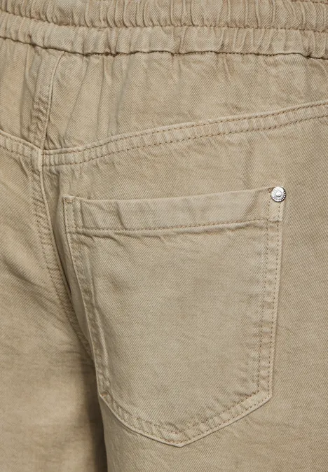 Jeans Shorts Safari Beige Wash