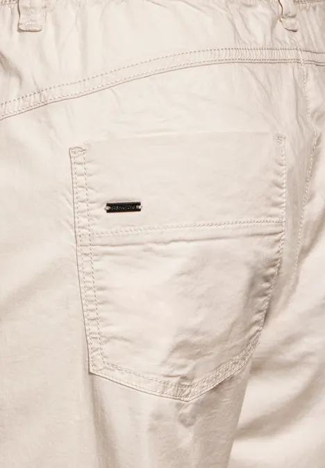 Hose im Loose Fit smooth sand beige