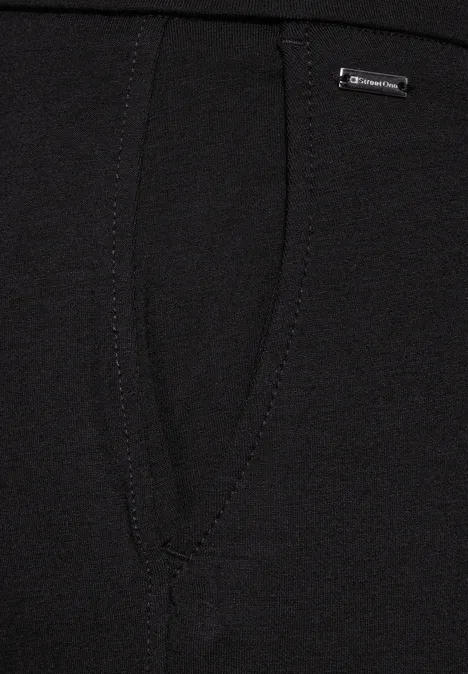 Jersey Hose im Loose Fit Black