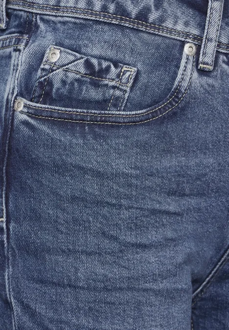 Jeans mit Bootcut Legs Medium Blue Washed