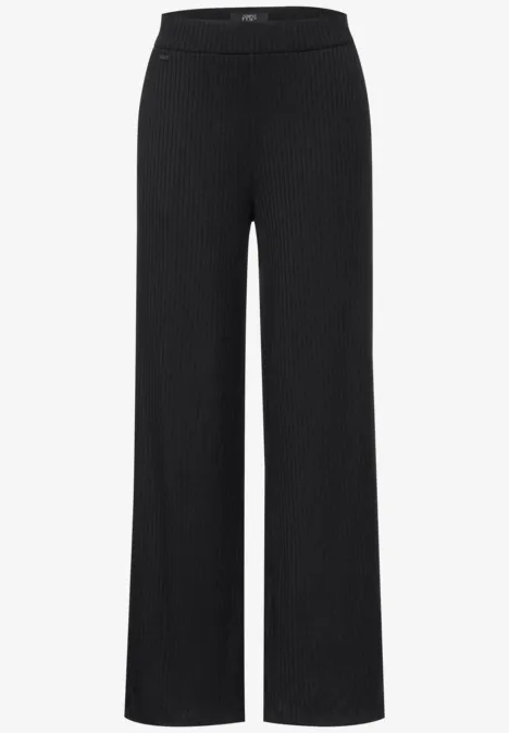 Hose im Casual Fit Black