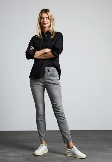 Jeans met slanke pijpen Light Grey Washed