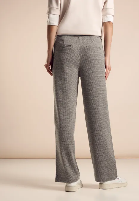 Jaquard Hose im Casual Fit Black
