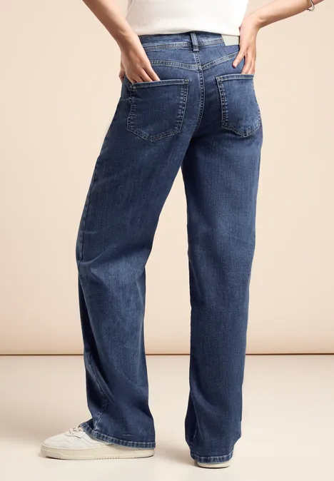 Jeans im Loose Fit Dark blue washed