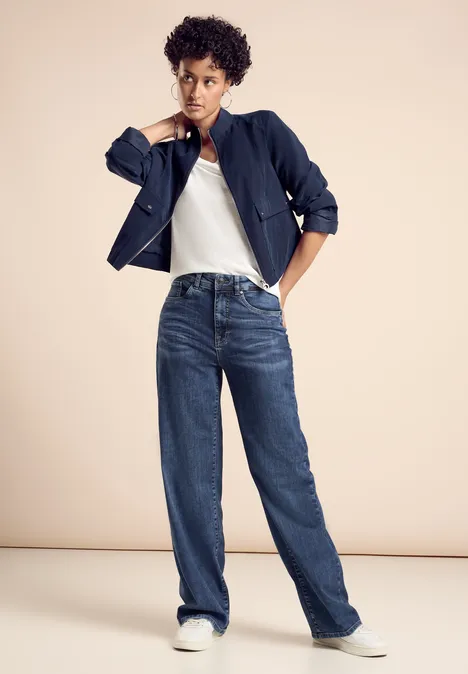 Jeans im Loose Fit Dark blue washed