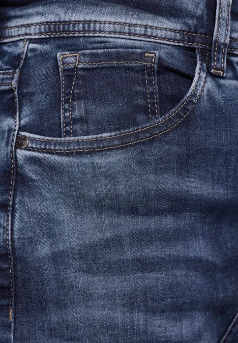 Wide Leg Jeans Dark blue washed