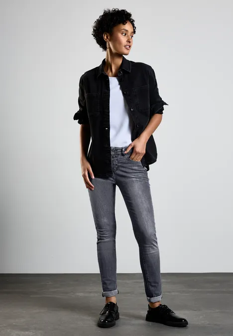 Jeans im Slim Fit steel grey net wash
