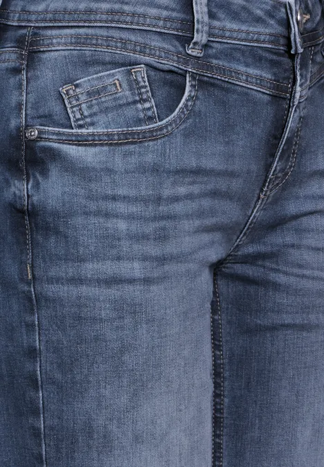 Wide Leg Jeans Medium Blue Soft washed