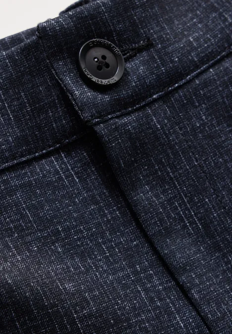 Chino im Melange-Look Black