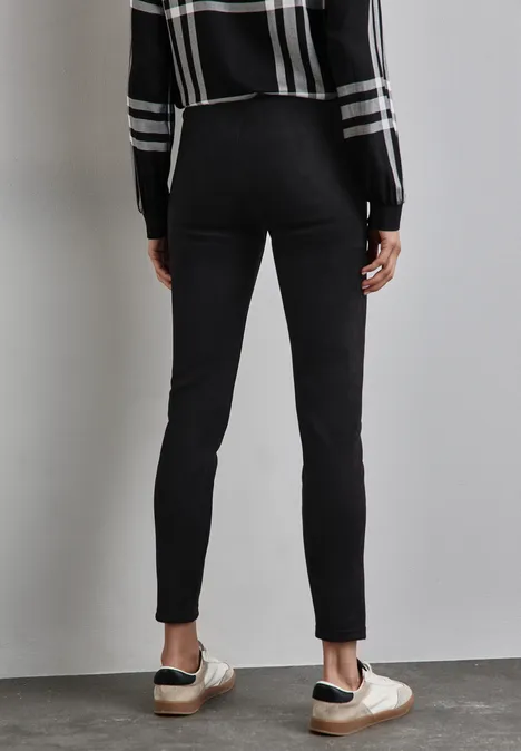 Leggings im Velours-Look Black