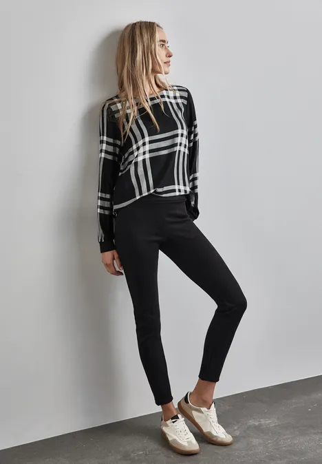 Leggings im Velours-Look Black