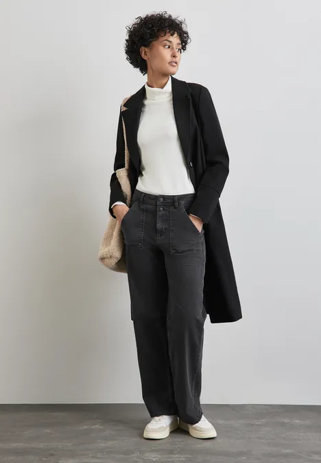 Straight Leg Jeans soft black washed