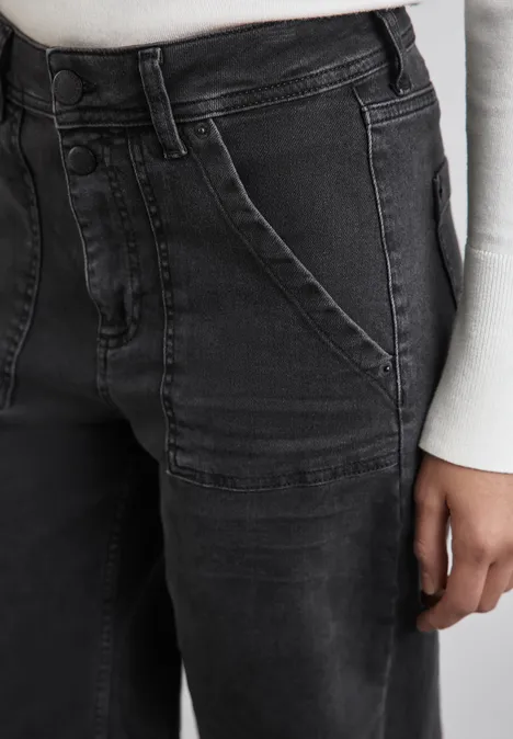 Straight Leg Jeans soft black washed