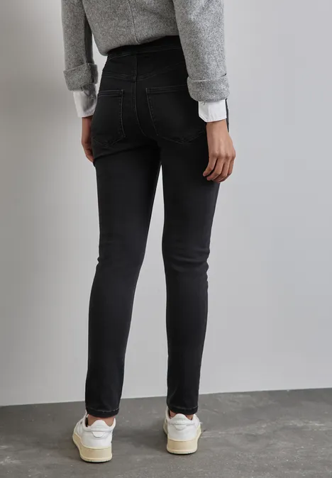 Jeggings im Skinny Fit black slightly washed