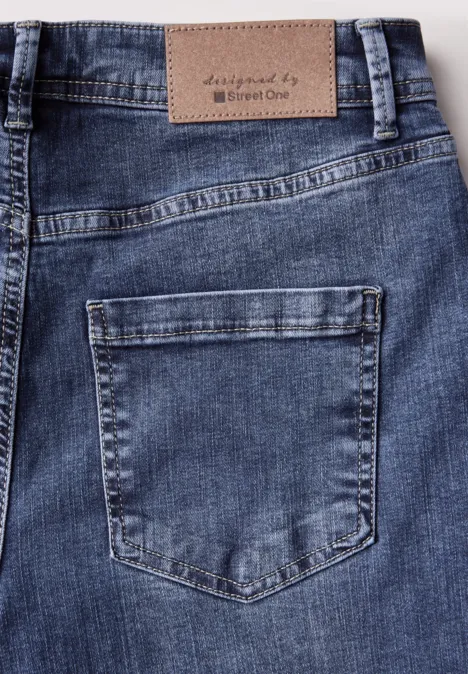 Jeans im Casual Fit mid blue random washed
