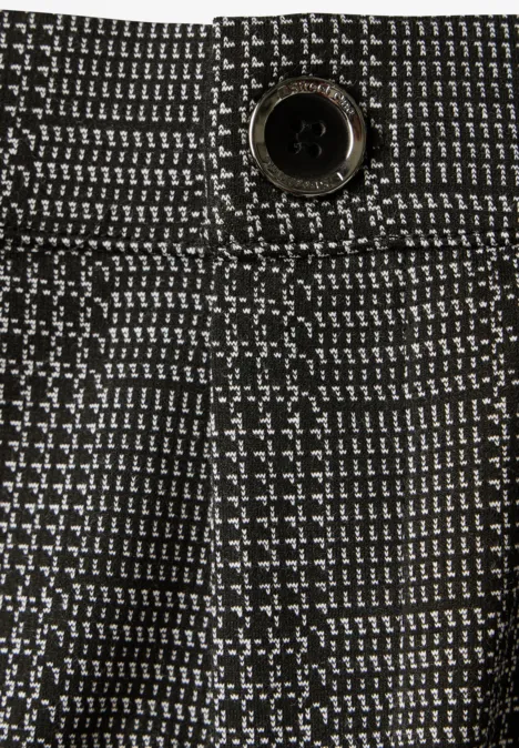 Karierte Chino Black