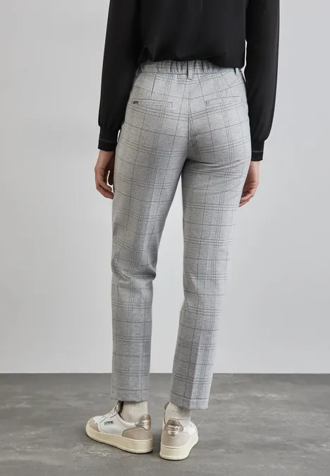 Karierte Chino heather grey mel.