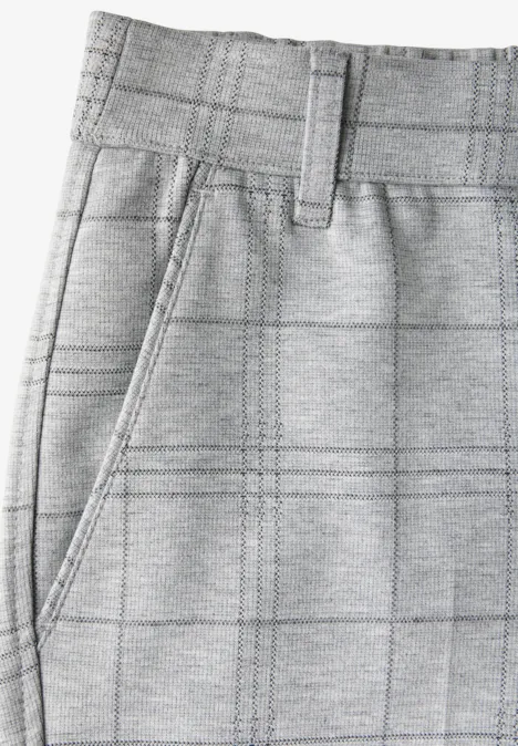 Karierte Chino heather grey mel.
