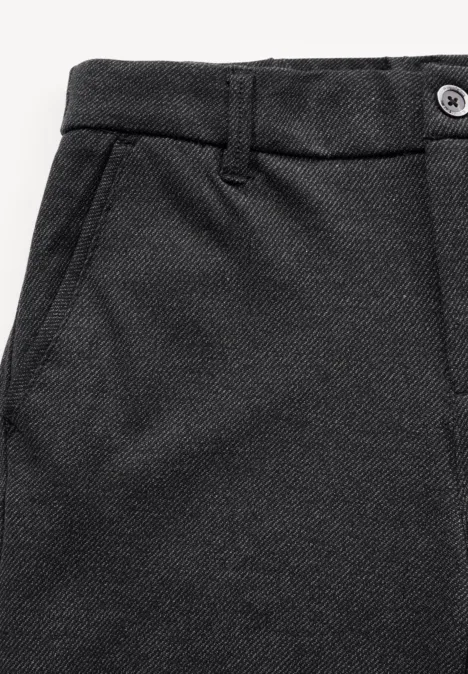 Chino im Melange-Look Black