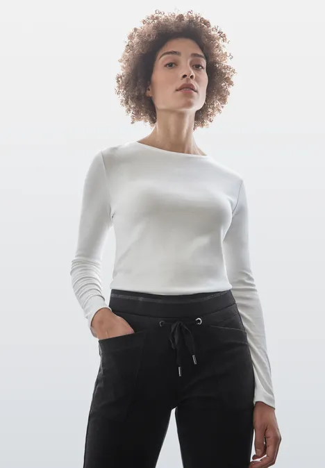 Hose im Loose Fit whale tail grey melange