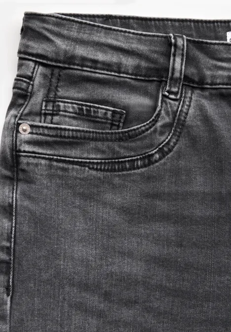 Straight Leg Jeans dark grey washed