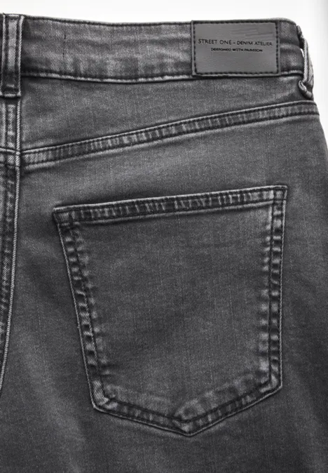 Straight Leg Jeans dark grey washed