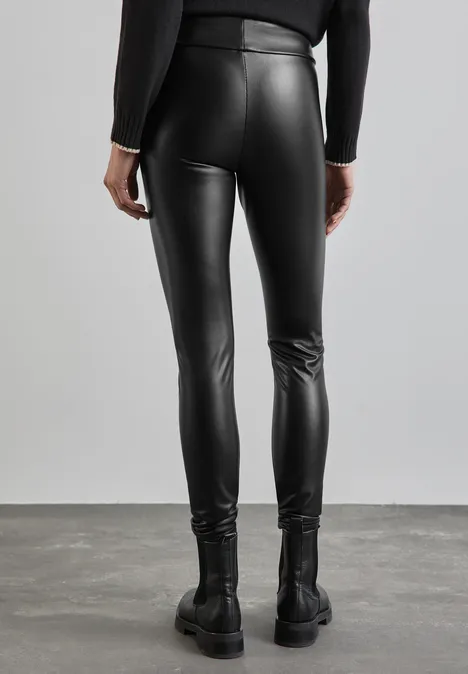 Beschichtete Thermo-Leggings Black