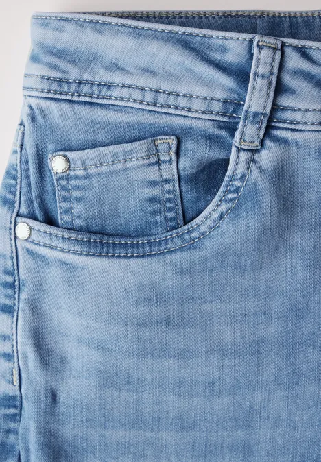 Straight Leg Jeans Light Blue Random