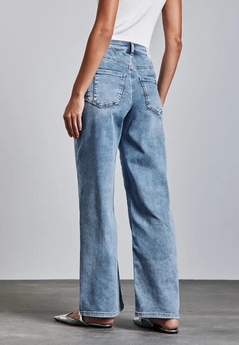 Wide Leg Jeans Light Blue Random