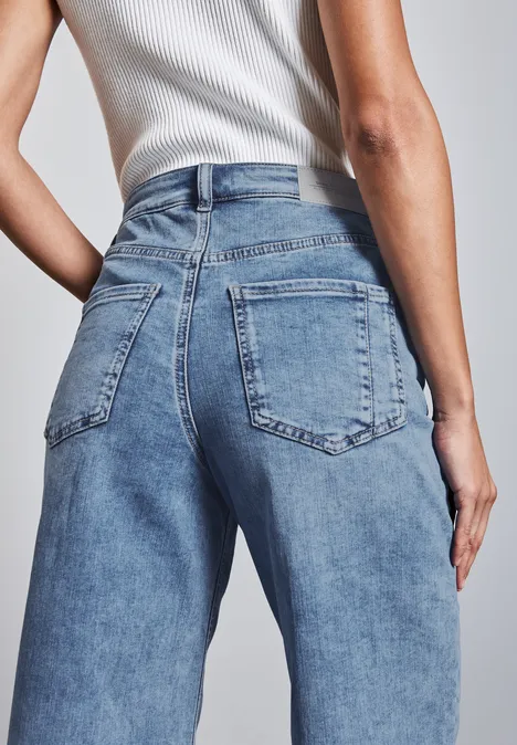 Wide Leg Jeans Light Blue Random