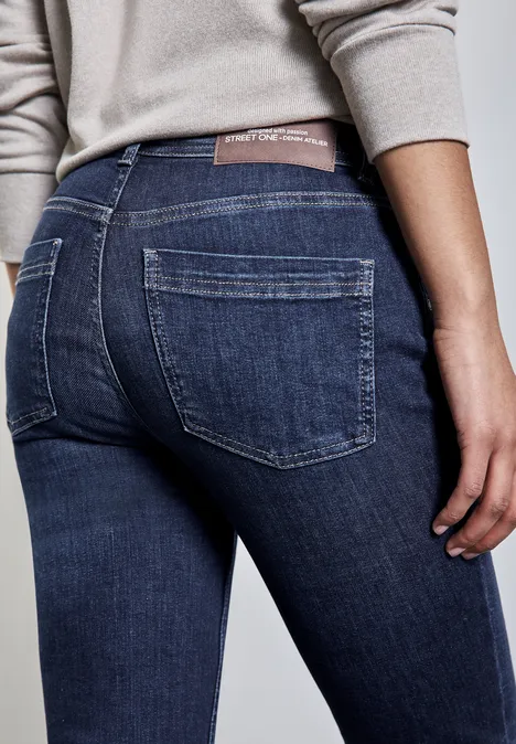 Bootcut Jeans Dark Blue soft washed