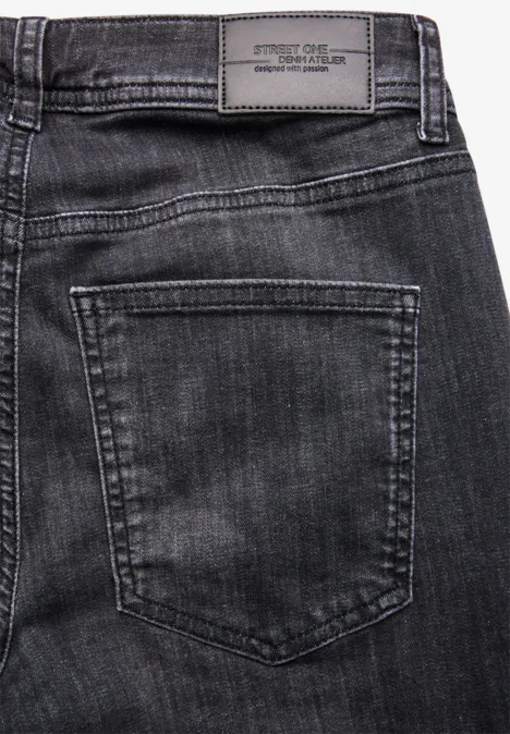 Jeans im Cargo-Look Black washed