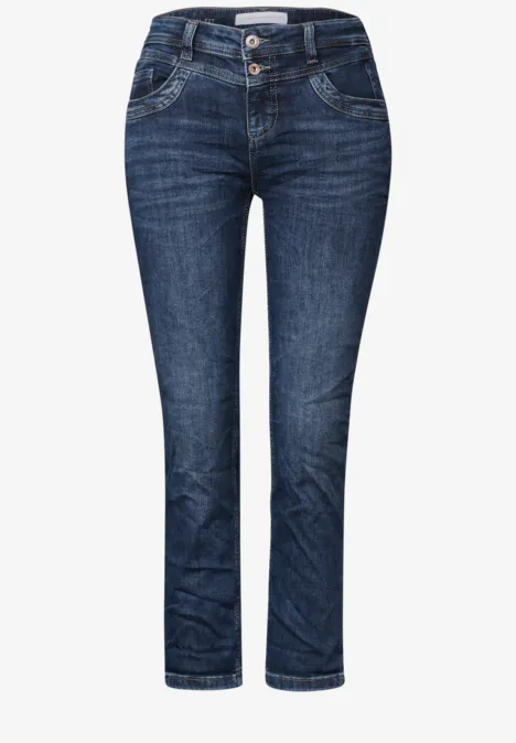 7/8-Jeans im Casual Fit Dark Blue washed