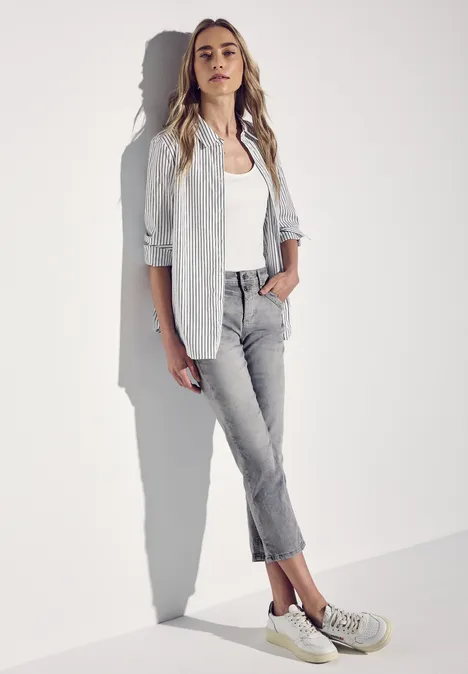 7/8-Jeans im Casual Fit Light Grey Random