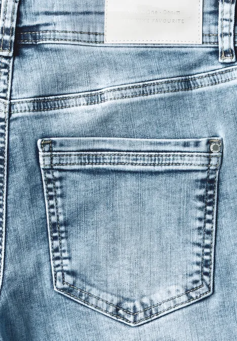 3/4 Jeans mit Glitzer-Detail Medium Blue Random Acid