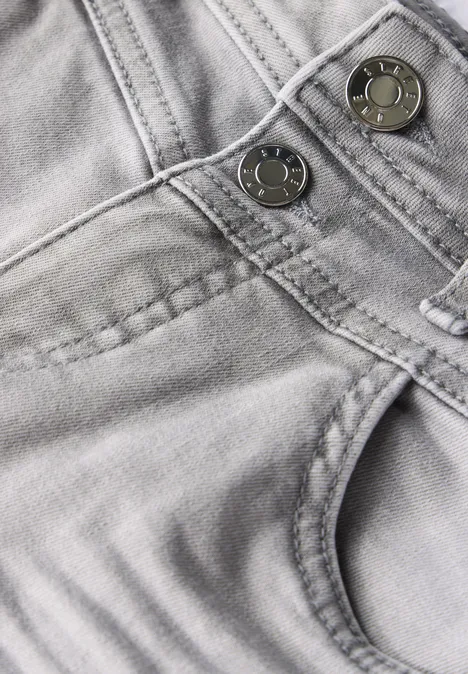 Bermuda Jeans Light Grey Random Washed