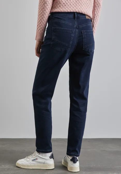 Mom Jeans Blue Black wash