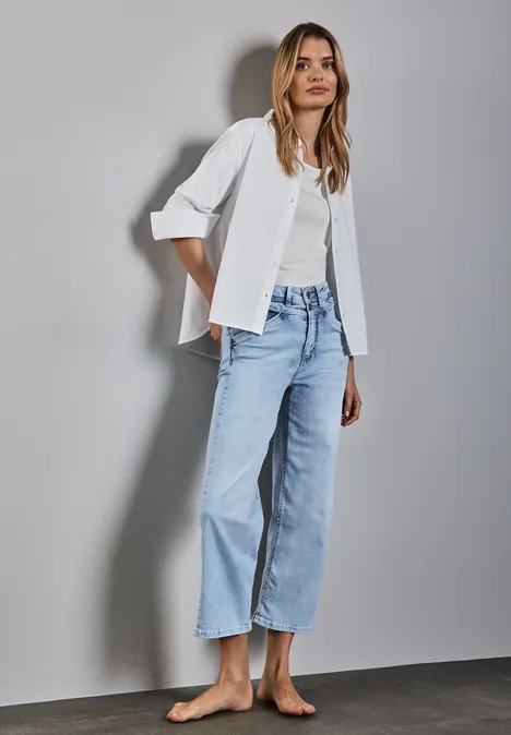 Wide Leg Jeans Super Bleach washed