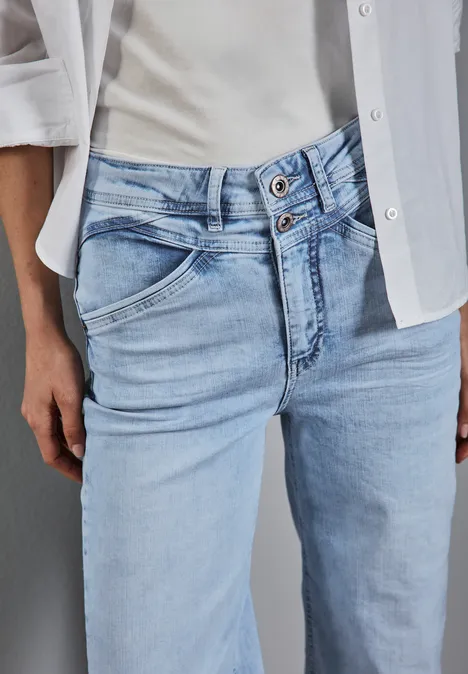 Wide Leg Jeans Super Bleach washed