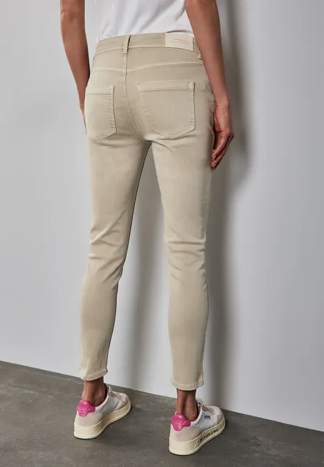 Slim Fit Jeans Beige Washed