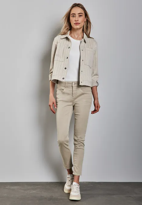 Slim Fit Jeans Beige Washed