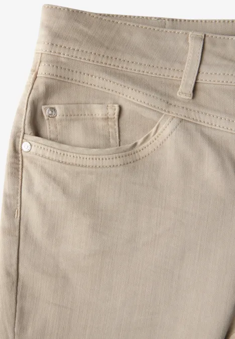 Slim Fit Jeans Beige Washed