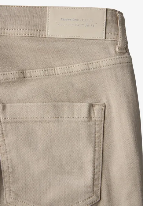 Slim Fit Jeans Beige Washed