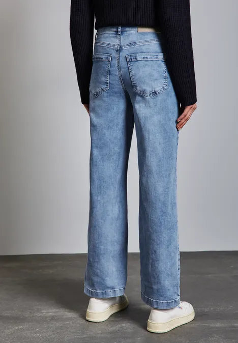 Wide Leg Jeans Light blue washed